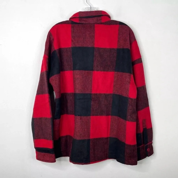 NWT VICI Nicolas Buffalo Plaid Button Down Wool Blend Shacket Jacket Sz Medium - Picture 5 of 5